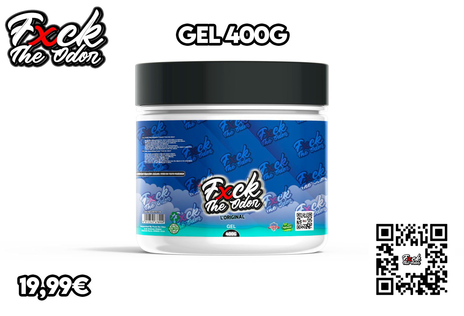 Gel Neutralisant d'Odeurs "Fxck the Odor" 400G