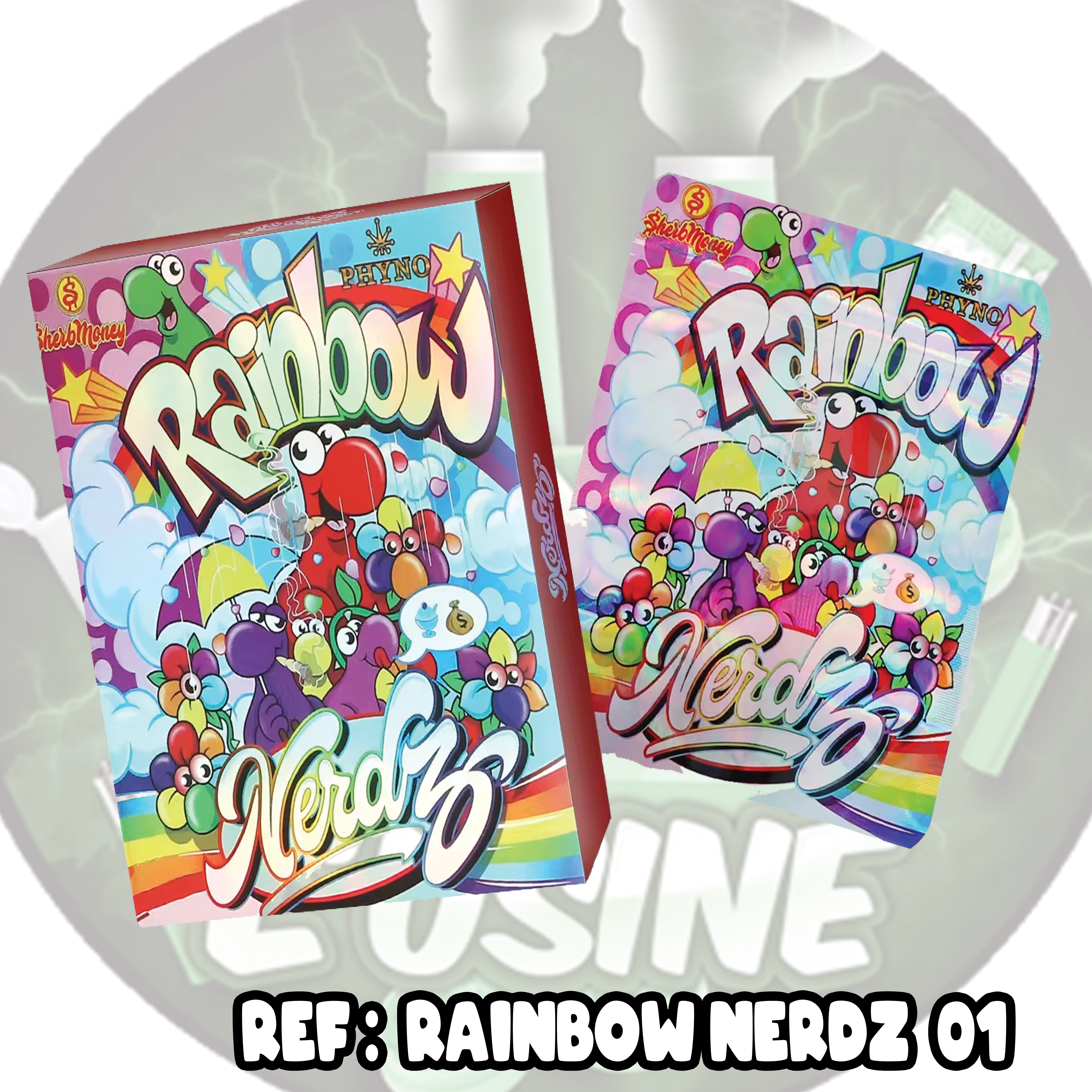 RAINBOW NERDZ BAGS + BOITE