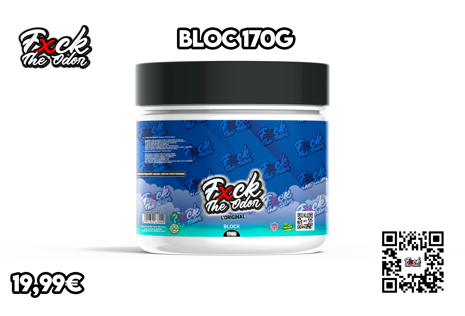 Bloc Neutralisant d'Odeurs "Fxck the Odors" - 170g