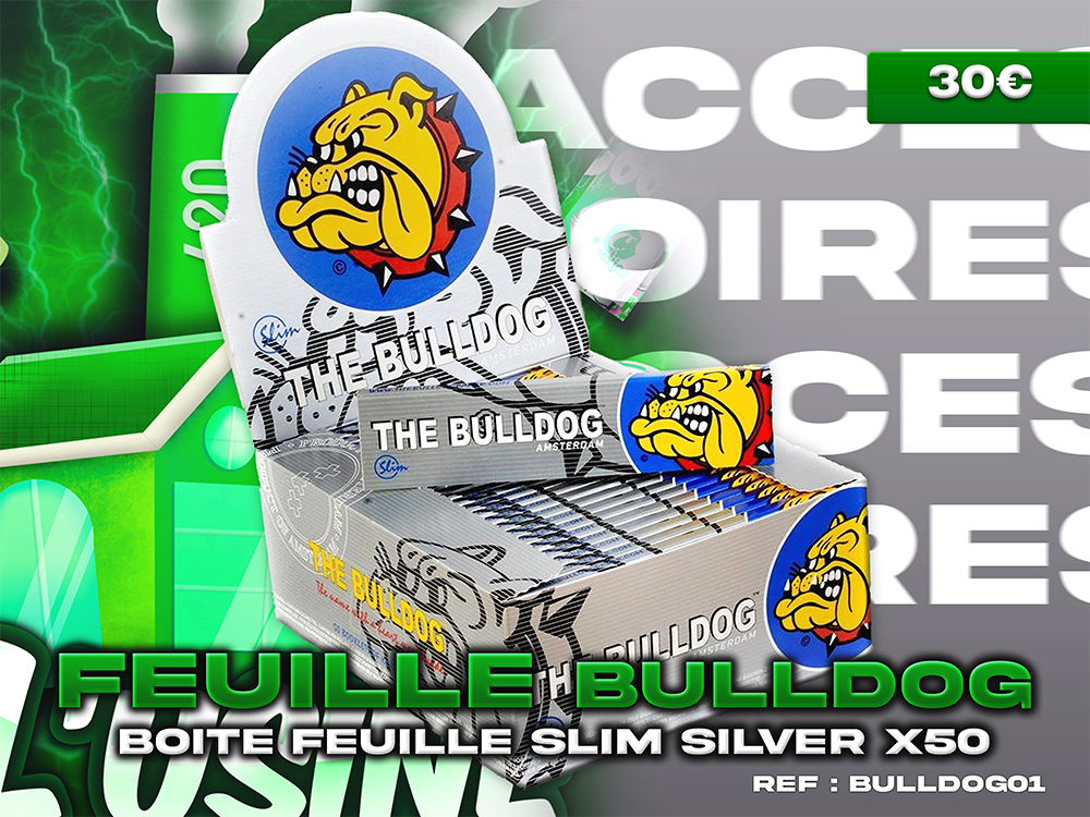 Feuilles Slim Silver Bulldog x50