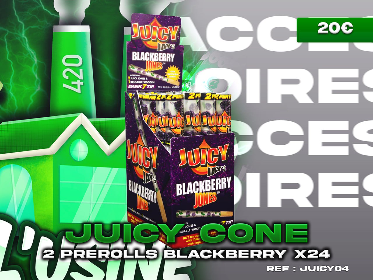 JUICY JAY'S CONE BLACK BERRY