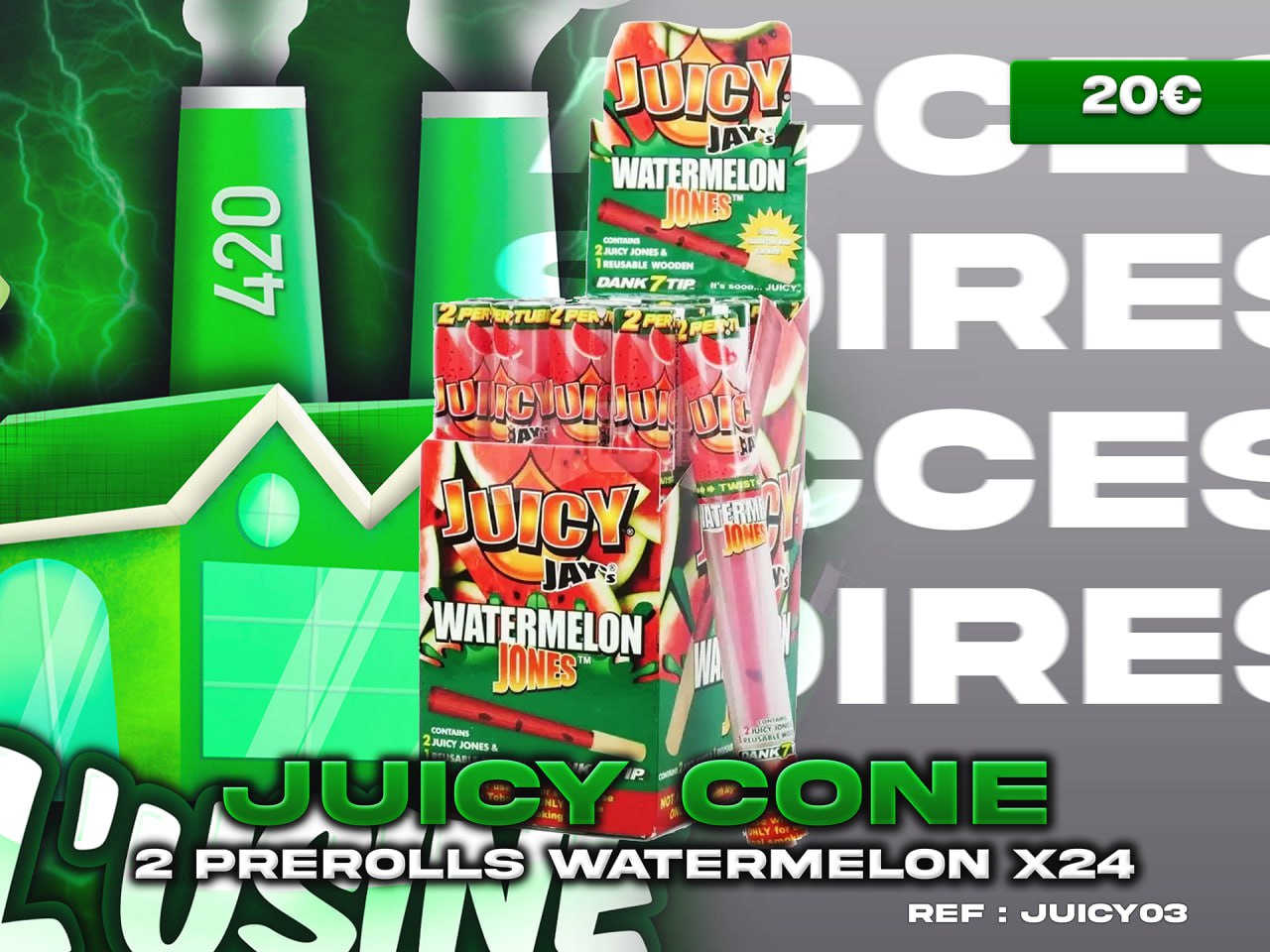 JUICY JAY'S CONE WATERMELON