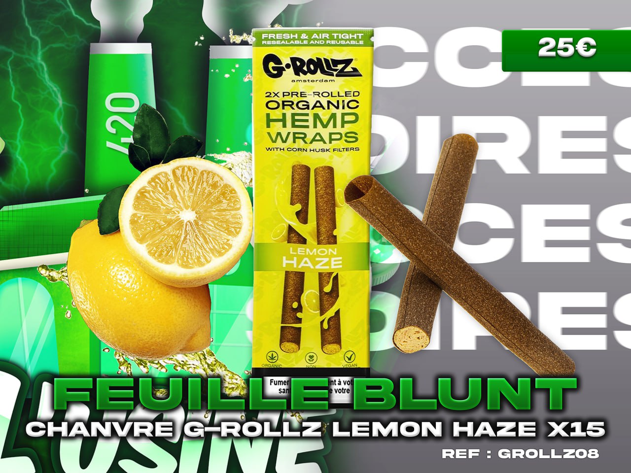 G ROLLZ BLUNT LEMON HAZE